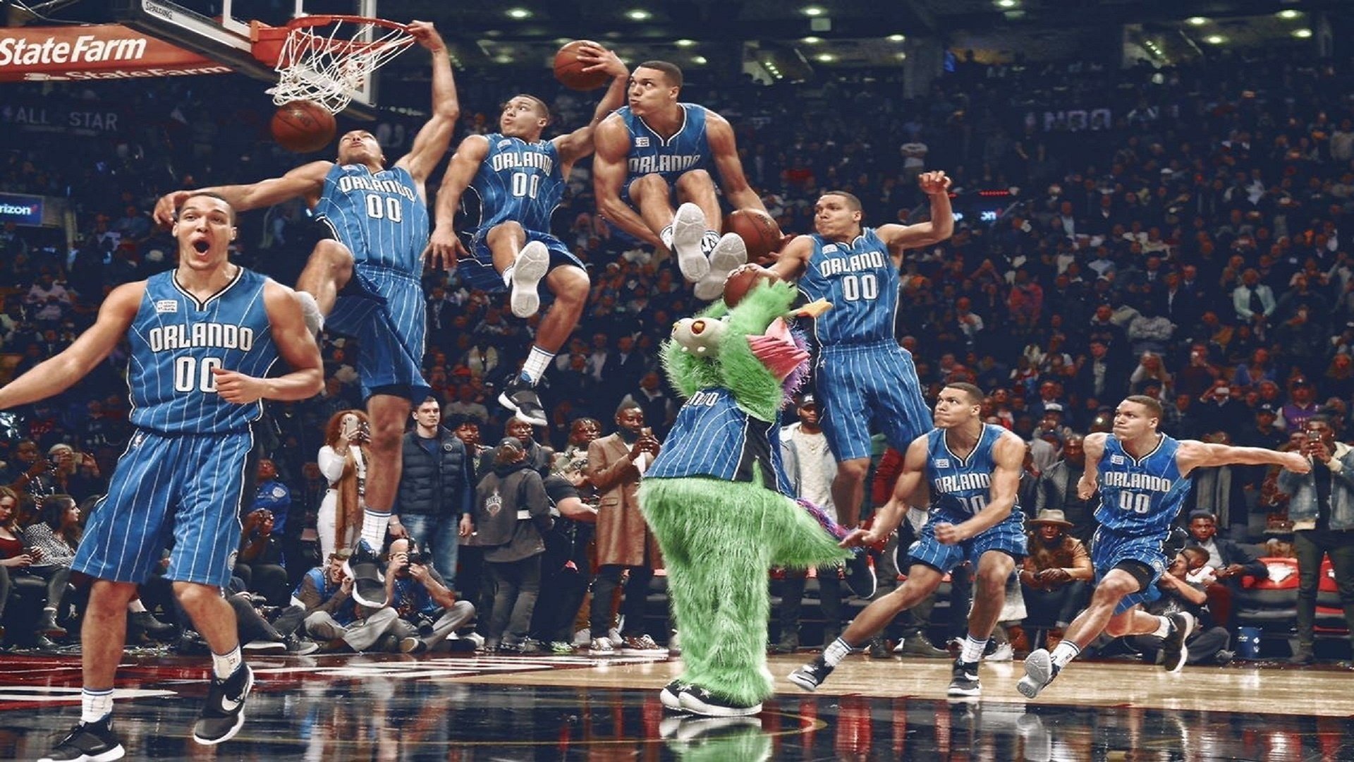 上海队对阵奇才，杰伦·格林关键节点连续得分，点燃全场